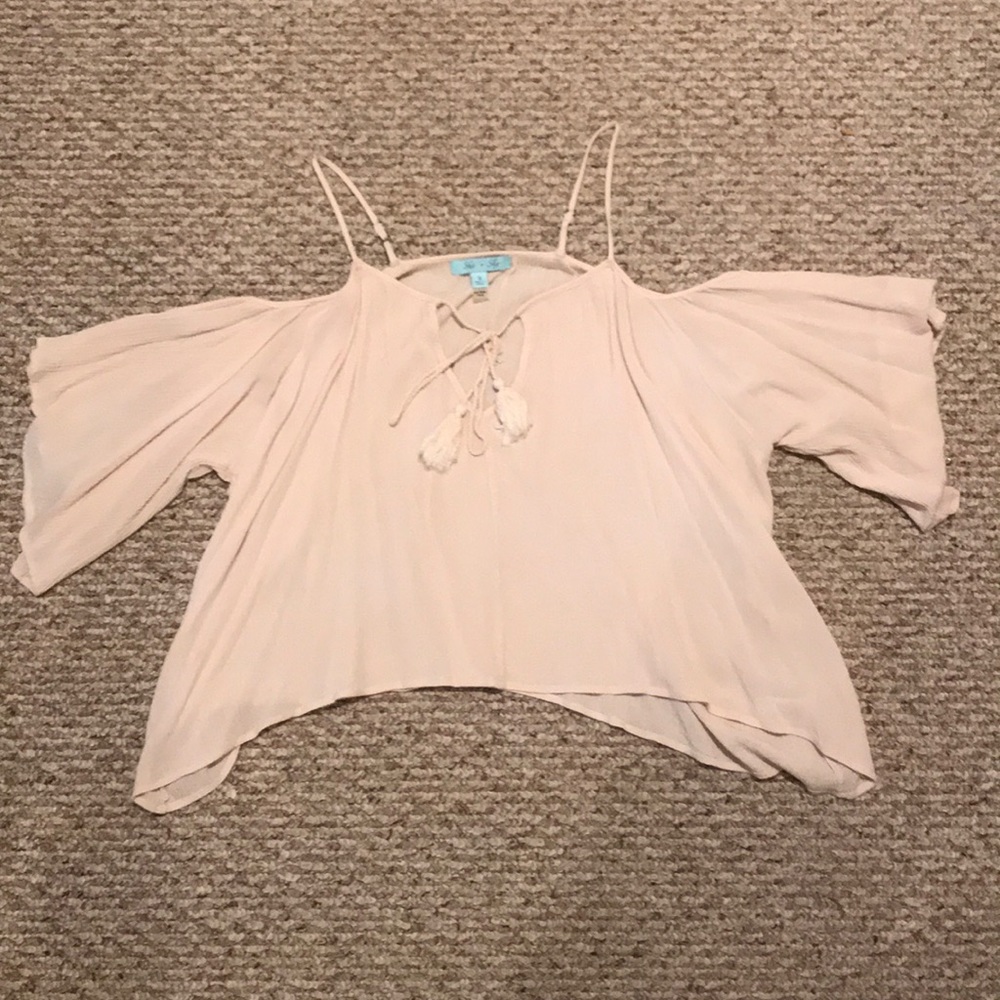 Tan Off Shoulder Top